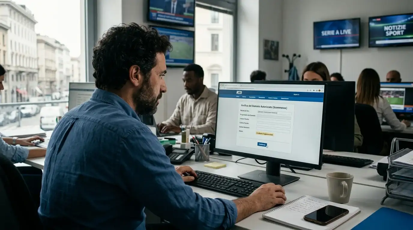 Processo di verifica del dominio autorizzato di un sito scommesse