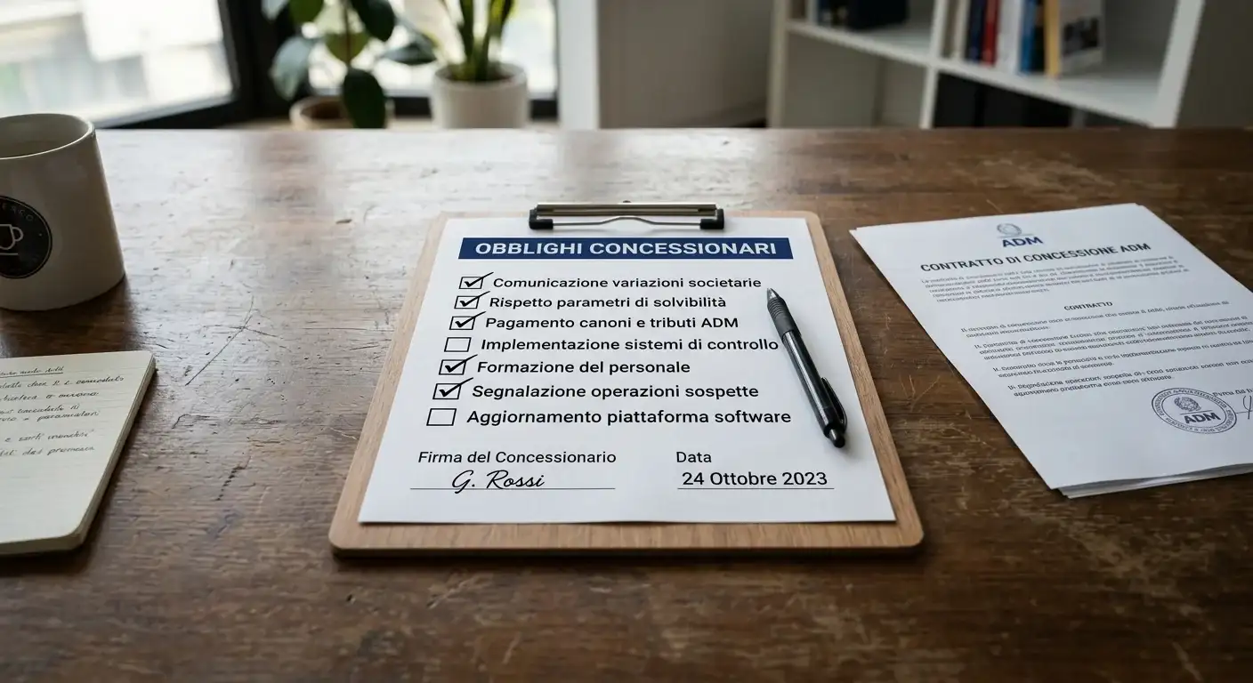 Checklist degli obblighi tecnici e finanziari dei concessionari ADM