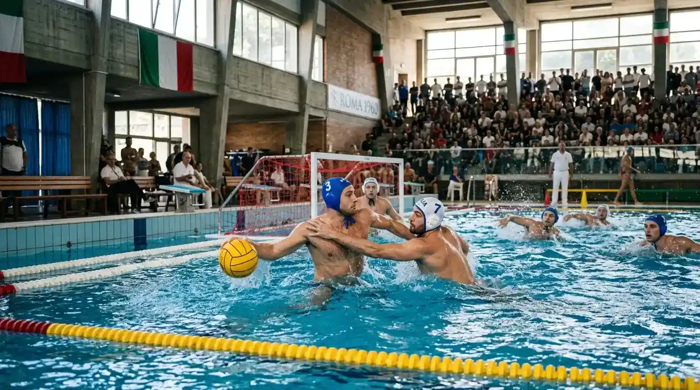 Piscina olimpica di Roma 1960 dove il Settebello vinse l'oro