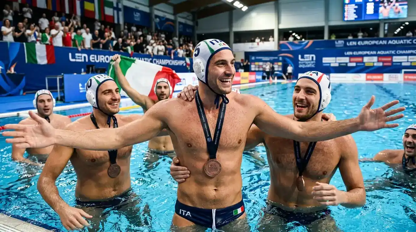 Medaglia di bronzo europea del Settebello nel medagliere azzurro