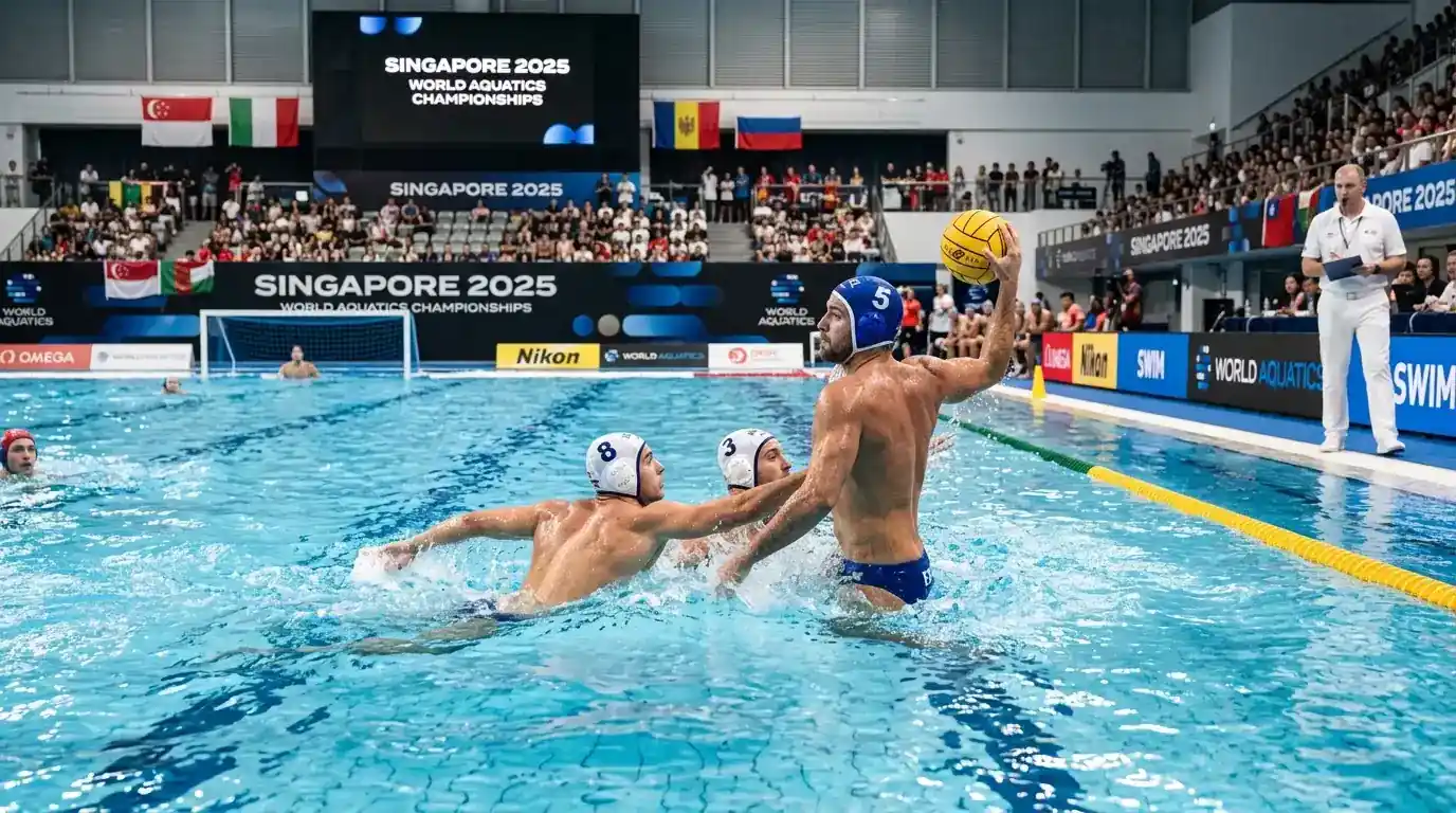 Mondiali di pallanuoto Singapore 2025 con media gol elevata
