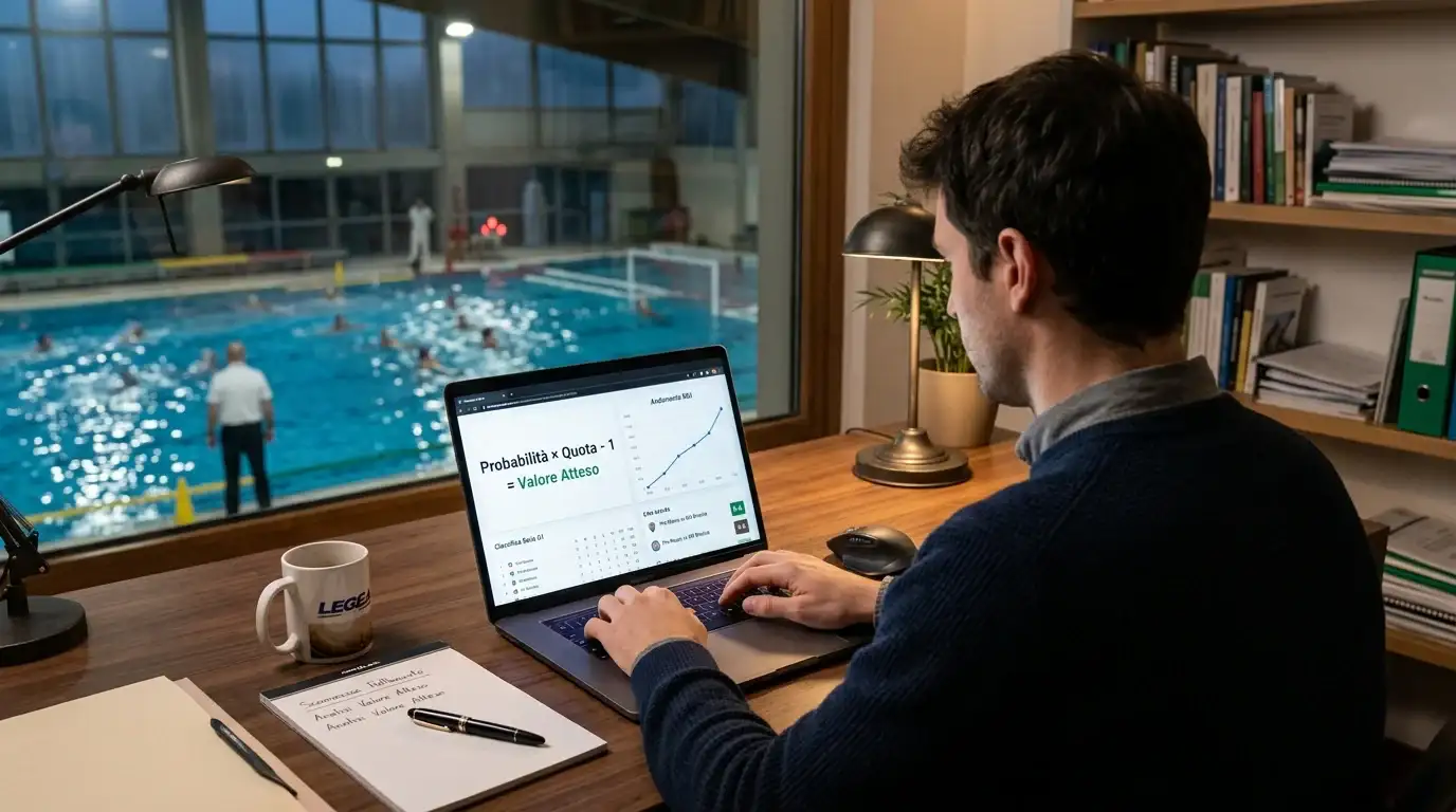 Calcolo del valore atteso EV su una scommessa di pallanuoto in Serie A1